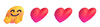 Un emoji sonriente con manos abrazando seguido de tres corazones rojos brillantes.

Descripción generada con IA